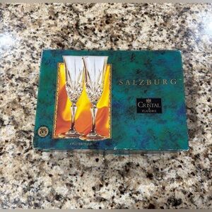 Cristal de Flandre Salzburg Vintage Champagne Flute Set of 4 France 24%